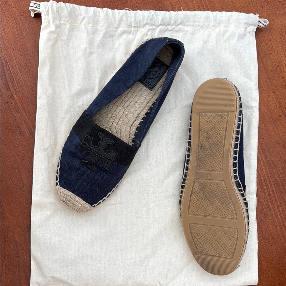 Tory Burch Navy Espadrilles